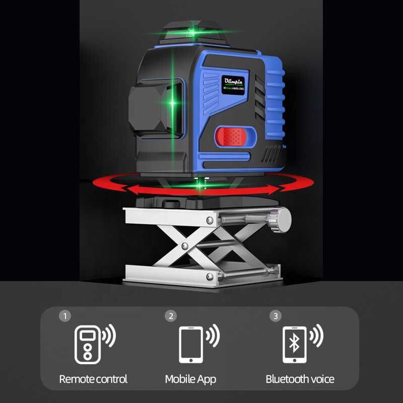 Nivela laser OLIMPIA 4D, 16 linii, laser verde, 2 baterii Nivela laser OLIMPIA 4D, 16 linii, laser verde, 2 baterii